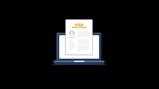 Animated Online Visa Application Concept Video - Transparent