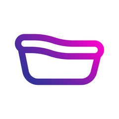 bathtub gradient icon