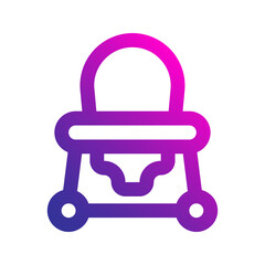 baby walker gradient icon