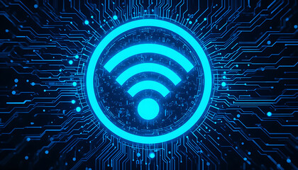 binary code background binary code technology binary code on digital background  wifi segnal 