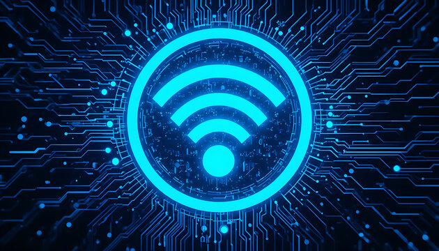binary code background binary code technology binary code on digital background  wifi segnal  - Powered by Adobe