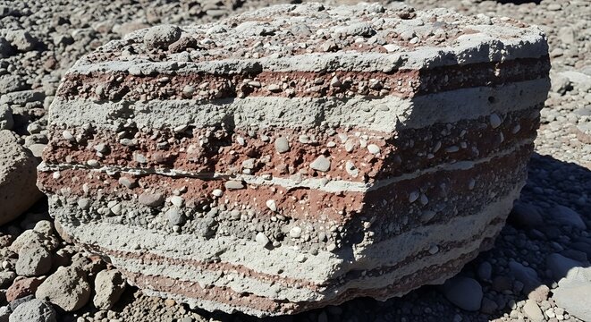Layered Sedimentary Rock Formation - A Geological Marvel.