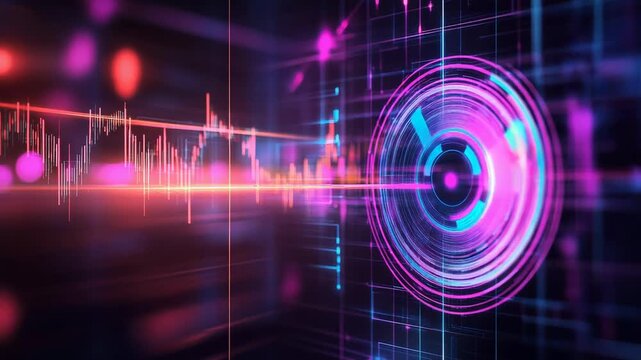 Global financial data analysis with futuristic interface