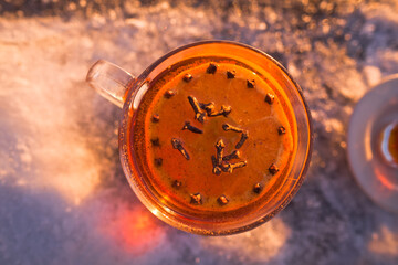 Piękna zima w okolicach Bacówki nad Wierchomlą w Gminie Muszyna o zachodzie słońca. Specjały kuchni z bacówki.