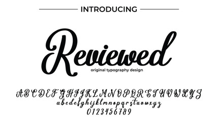 Reviewed Font Stylish brush painted an uppercase vector letters, alphabet, typeface