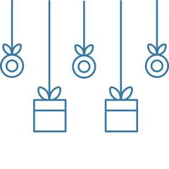 Hanging Lines Christmas Decoration