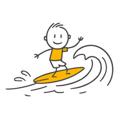 Someone Dancing on the Waves A Joyful Moment Embracing the Power of the Water with an Orange Surfboard.