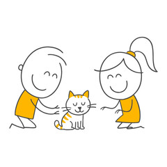 The Bond Formed by Two People with Their Cute Friend The Deep Feeling and Peace of Loving a Pawed Companion.