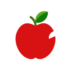 red apple isolated on white