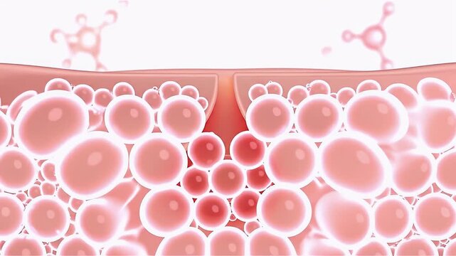 serum and vitamin drop on skin cell. Closeup Oli and vitamin drop on skin cell. serum through the skin layer and reduce up saggy skin. 