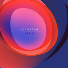 Abstract fluid shapes, vibrant colors blend. Concentric layers create dynamic visual effect. Modern design element, smooth gradients present.