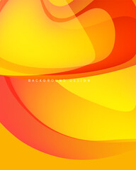 Abstract waves, vibrant orange, yellow hues. Smooth gradients create flowing design. Background features dynamic curves, warm tones.