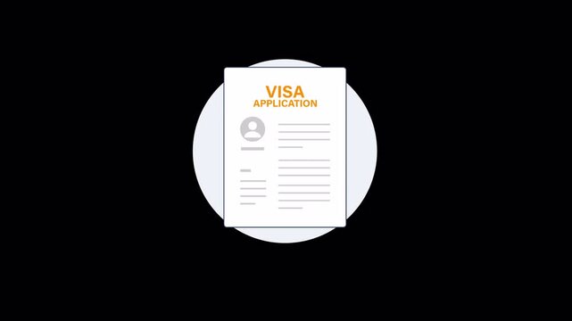 Visa Application Concept Animation Video - Transparent