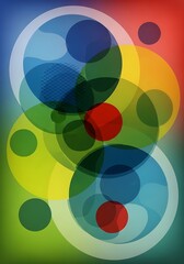 Obraz premium Layered circles in vibrant hues, overlapping for a modern art feel