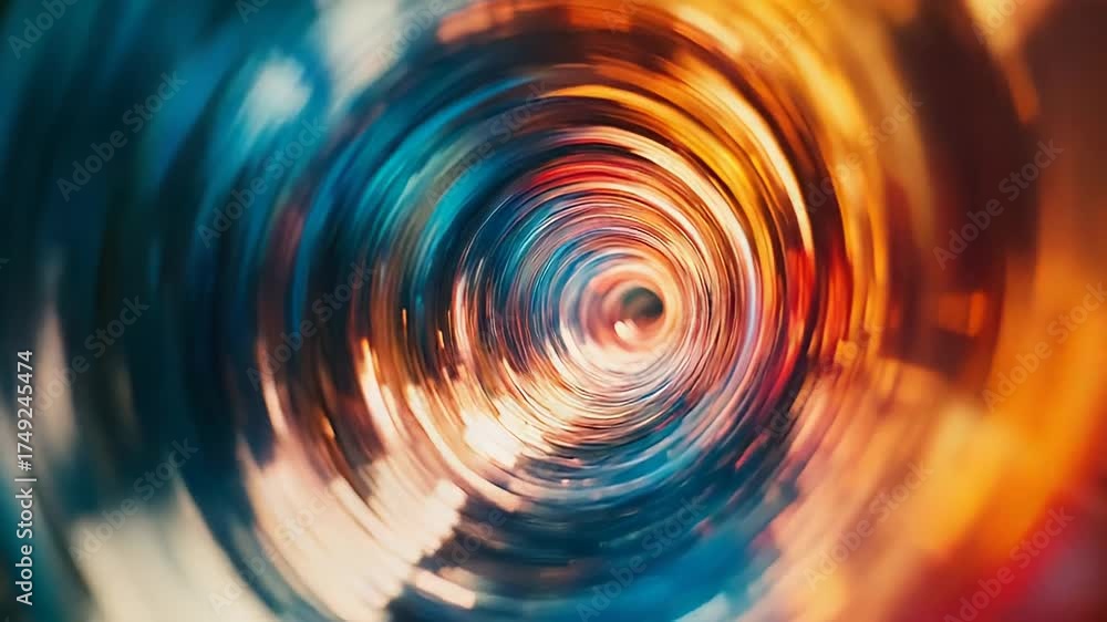Wall mural abstract swirling vortex creating a dynamic tunnel effect