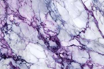 Naklejka premium Elegant light marble with gray and white patterns enhanced by subtle purple and violet veining, creating a luxurious texture and depth for interior design and decor applications
