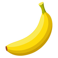 Illustration of a ripe banana, a popular and nutritious fruit known for its potassium content and energyboosting properties