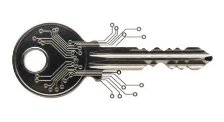Isolated metallic key concept for cybersecurity, data encryption, and network security