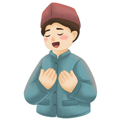 Muslim Character Watercolor Clipart