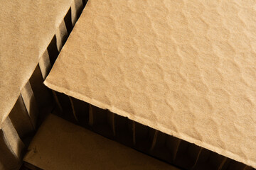 Close-up shot of thick cardboards