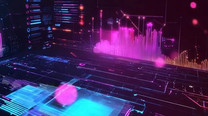 Big data processing analyzing financial market graph - Powered by Adobe