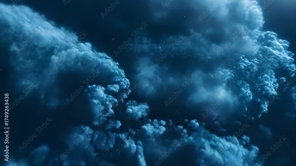 Wall mural cosmic explosion creating new stars and fiery nebula