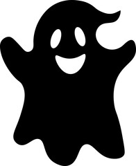 Scary Ghost Silhouette Design