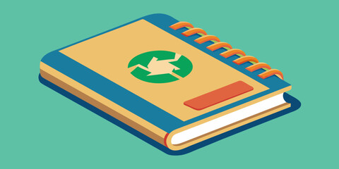 Recycled paper notebook with spiral binding and eco-friendly design  