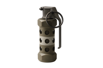 Minimalist M84 Stun Grenade – Transparent PNG with Soft Shadows
