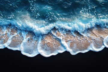 Graphic layouts showcasing ocean waves and sandy beach designs for advertising