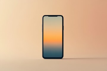 Stunning graphic layout for advertising smartphone with soft gradient background