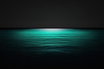 Stunning graphic layout showcasing serene ocean waters illuminated by moonlight at night