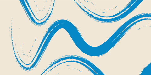 Grainy rough bold brush strokes with hand drawn texture. Distress damaged  vintage template. Texture overlay. Waves, curves. Retro grunge background for posters, backdrop. Old wall design.