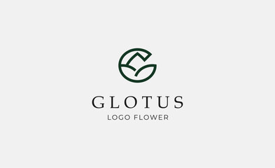 Logo Abstract Lotus or Tulip Flower With Letter G. Nature, Feminine and Beauty Colourful Creative Template. Modern and Minimalist Concept