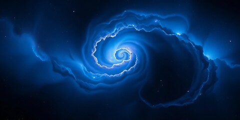 Swirling nebula of deep indigo and black, cosmic dust motes,  otherworldly,  violet
