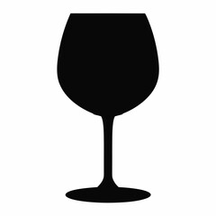 wine glass on black background