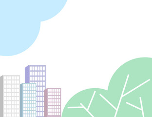 都会と森の壁紙