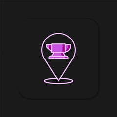Filled outline Blacksmith anvil tool icon isolated on black background. Metal forging. Forge tool. Flat filled outline style with shadow. Vector