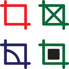 Icon Crop Tool Symbols Arts Design