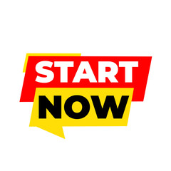 START Now png, red colour symbol, beginning concept mark, business success idea, clean modern art