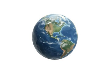 Earth globe representing americas continent as low poly 3d model