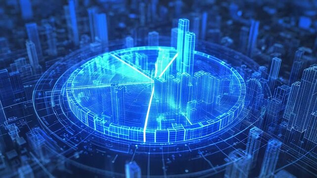 Blue digital city grid computing future urban planning