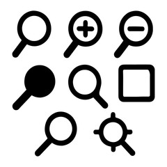 Icon Magnifying Glasses  Zoom Tools Design