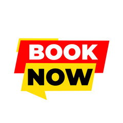 BOOK Now png, red colour icon, reservation concept sign, travel and service mark, minimal layout