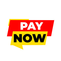 Obraz premium PAY Now png, red colour mark, online payment concept, trendy business symbol, clean digital art