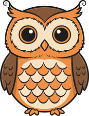 Cute Cartoon Owl Illustration