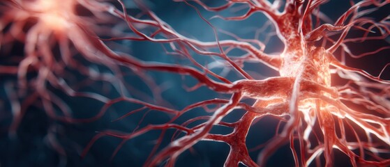 Biological Genetics Diversity concept. Neurons connected in an abstract, scientific representation.