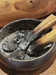 incense sticks in a bowl