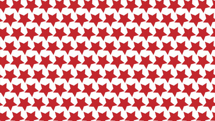 Festive red star pattern on white background for holidays, celebration, design and party backdrops