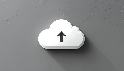 Cloud Upload Modern Symbol of Data Transfer & Online Storage